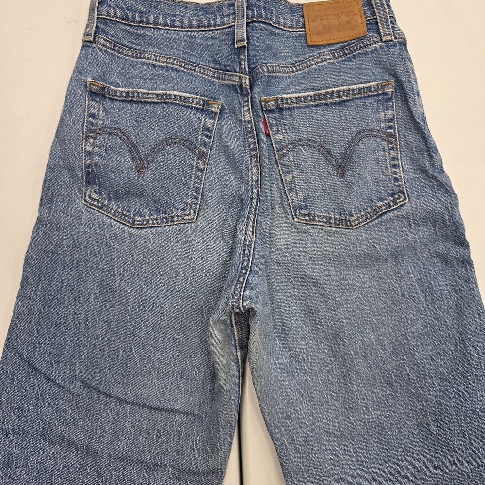 Levi's Blue Ribcage Straight Ankle Button Fly Women Jeans - Picture 7 of 9